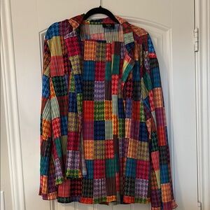 Dressed in LALA Long Sleeve Plissé Set in Fun House